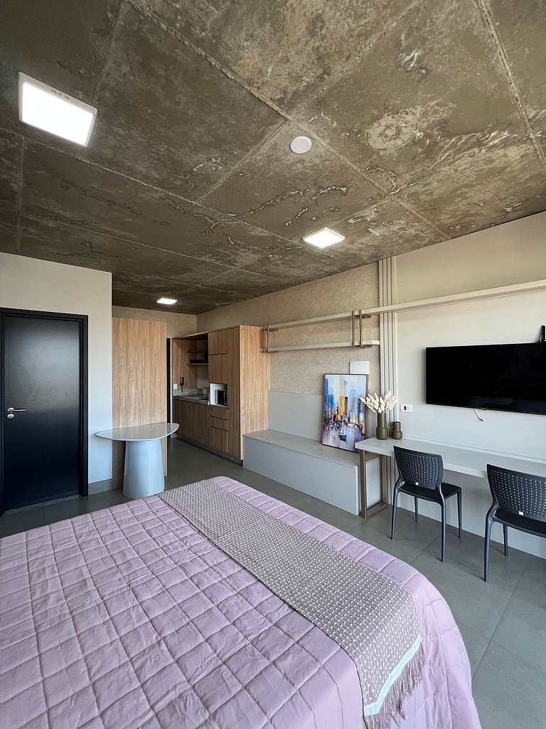 Studio Central com garagem 1204CP