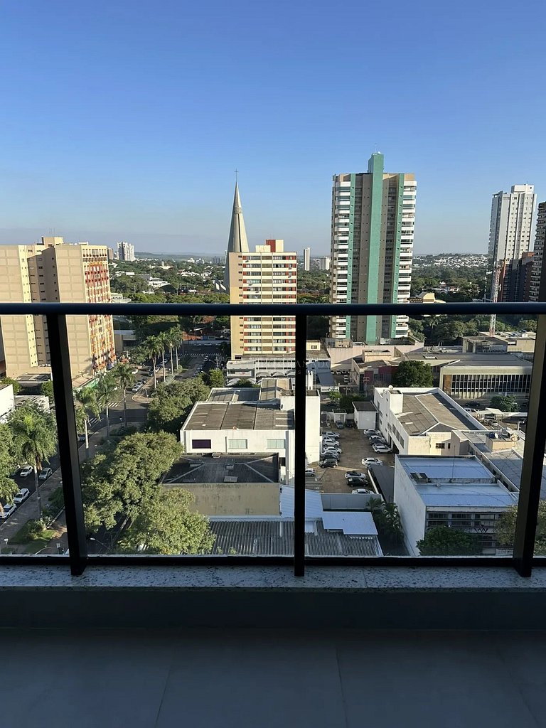Studio 1502 com sacada, garagem e A/C